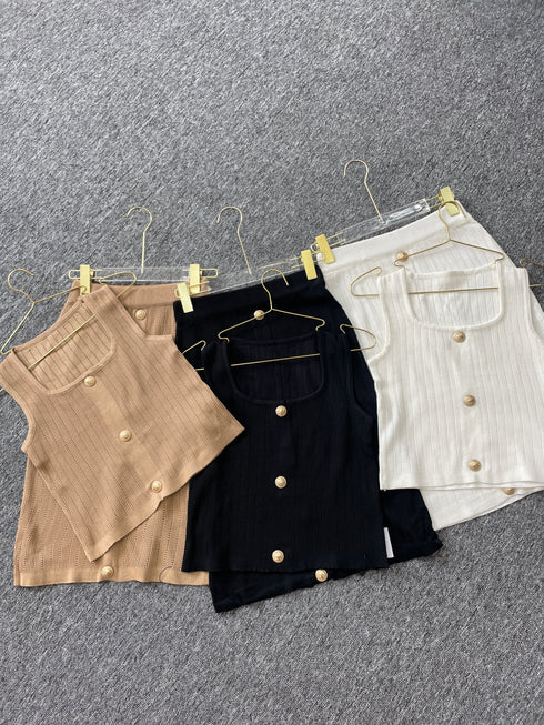 Women Sleeveless Knitted Co-Ord Sets